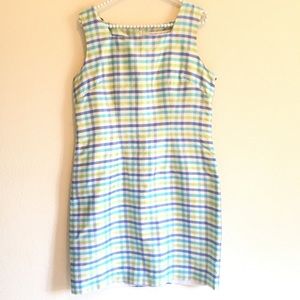 Beautiful Blue and Green Sheath Summer Dress